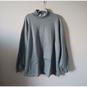 Missguided Pullover Sweater Oversized Turtleneck Neck Long Sleeve Sage Green 10